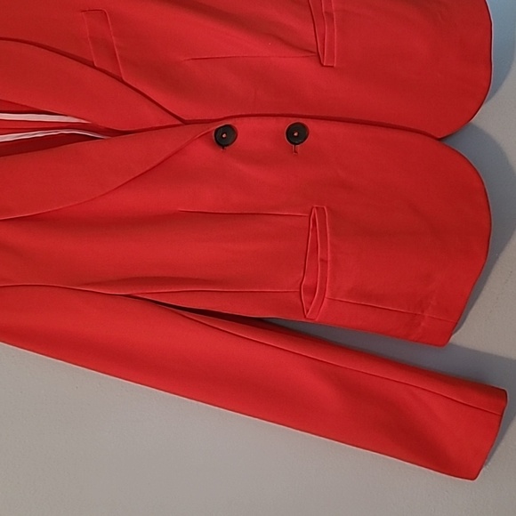 Boden Elizabeth Ponte Single Breast Blazer Jacket Red Orange Wmn 6 Career Casual - Picture 6 of 16